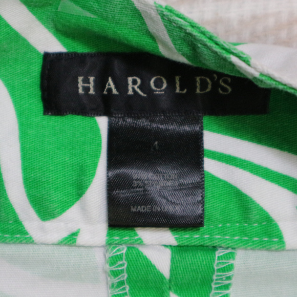 HAROLD'S Green Floral Print Mini Skirt Sz 4 Wmn - Picture 4 of 8